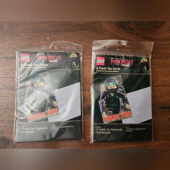 Lego Other - 16 Lego Ninjago Movie Thank You Cards (2 Unopened Packages of 8)